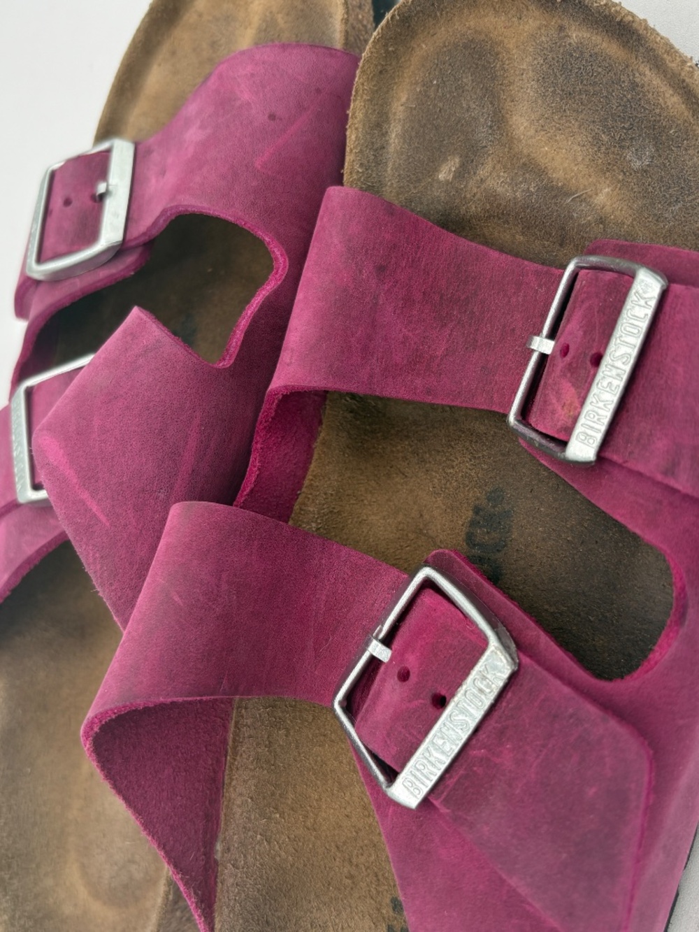 Birkenstock Arizona Festival Fuchsia Oiled Leather Women’s Sandals 41 US 10-10.5 - Picture 5 of 14